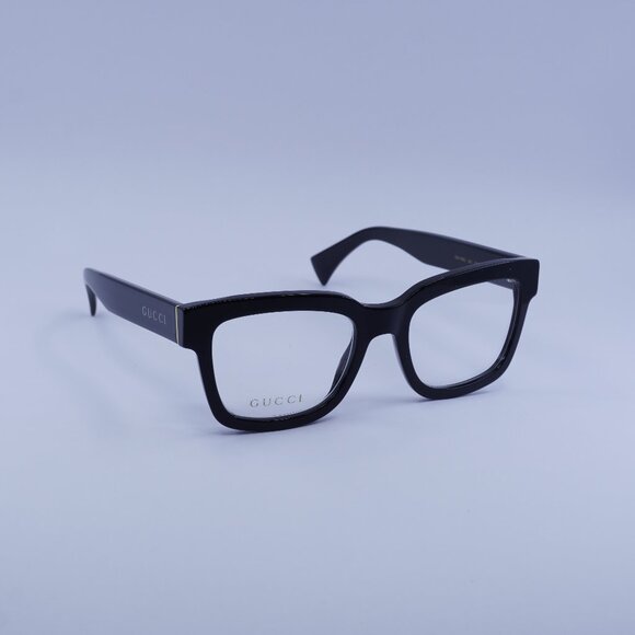 Gucci GG1138O 001 Eyeglasses Black 52mm Square Frame - Picture 1 of 11